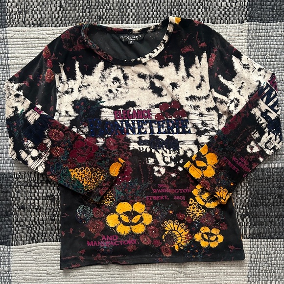 Velvet long sleeve top - Picture 1 of 3